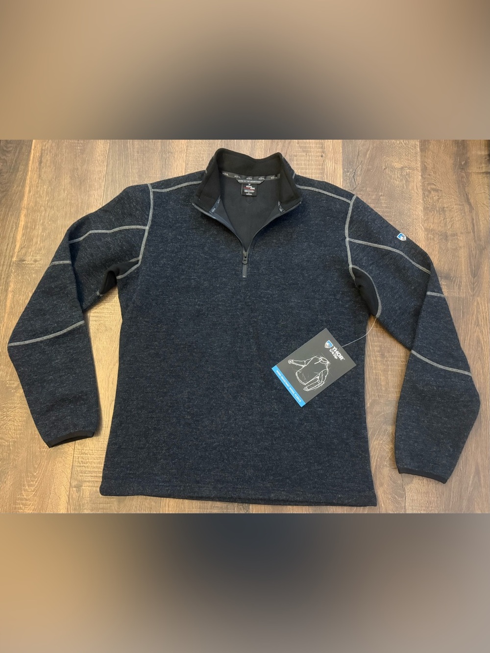 Kuhl Thor 1/4 Zip - Pirate Blue Mens L (NWT)